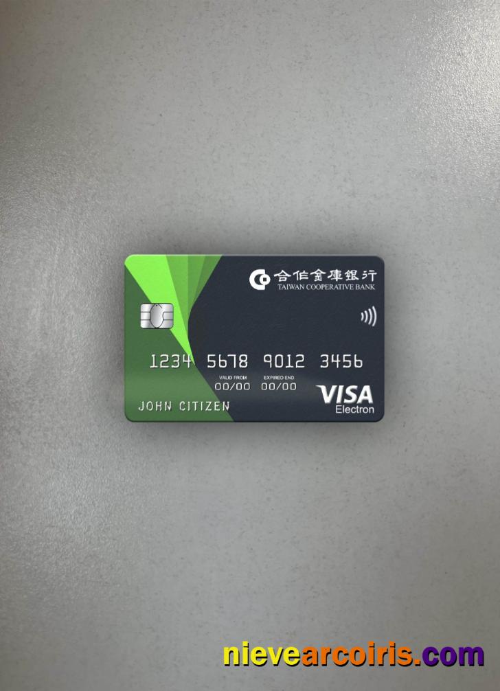 Taiwan Cooperative Bank visa electron card photolook